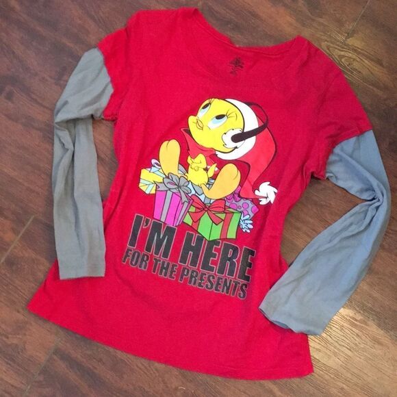 VINTAGE / Looney Tunes Tweety Long Sleeve Graphic Tee - Picture 1 of 7